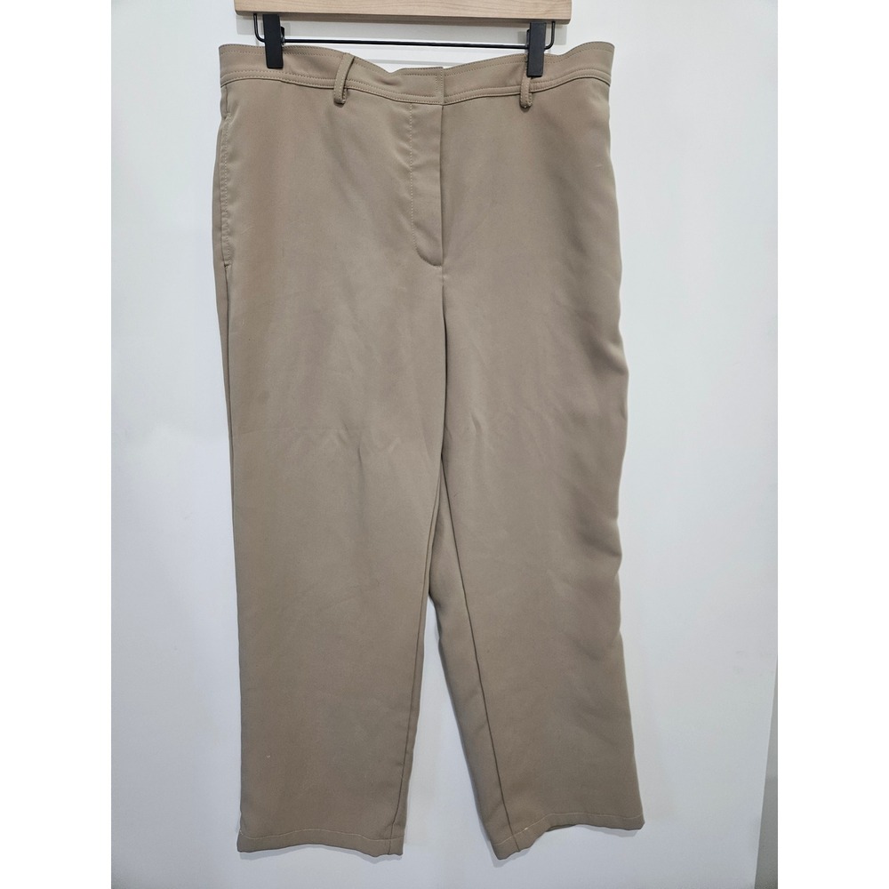 Ann Taylor Tan Khaki Stretch Ankle Pants Elastic Back Size 12 490712